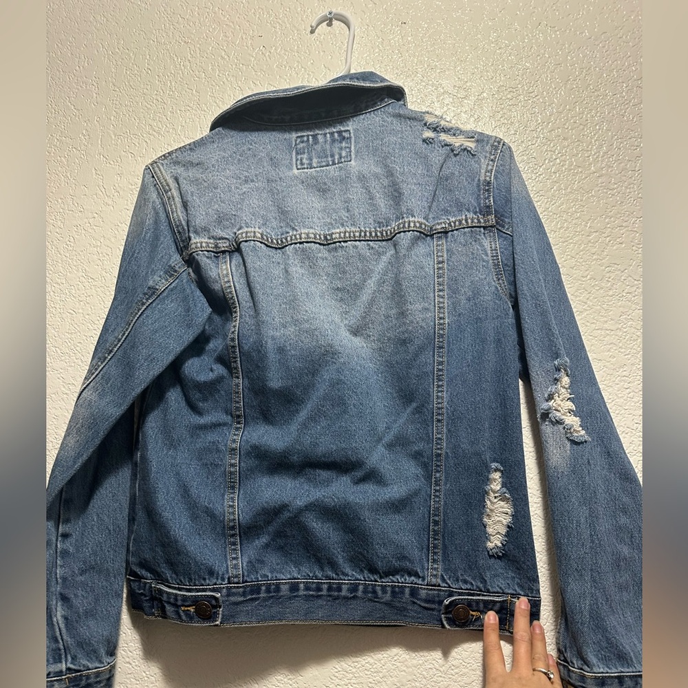 Vintage Y2K Forever 21 Blue Denim Jacket new without tags - Picture 6 of 8